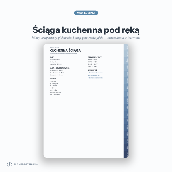 PAKIET Dom & Budżet - Planer Domowy, Kulinarny i Budżetowy – podgląd strony planera 3